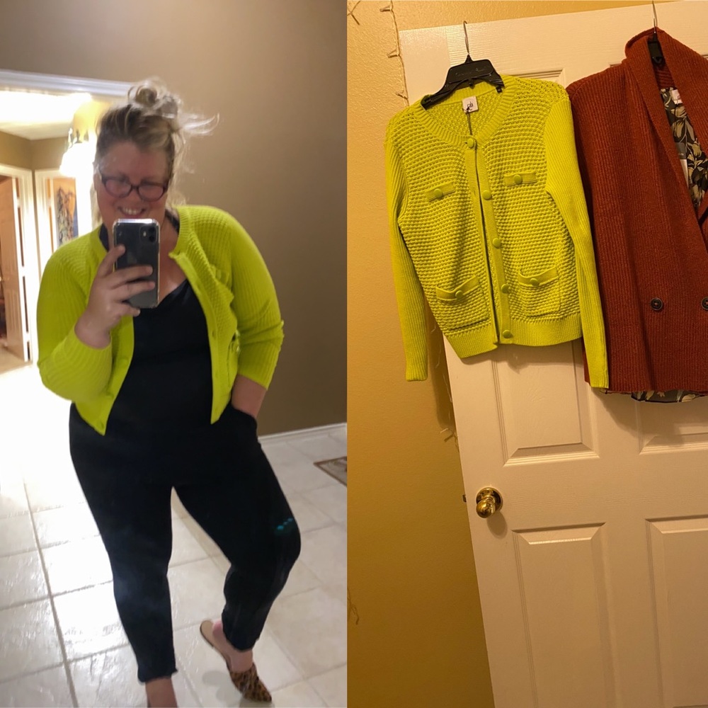 Brilliant green sweater